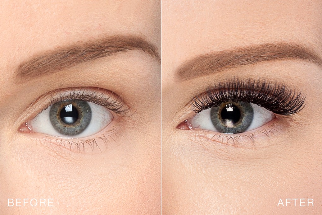 Before and after lashes