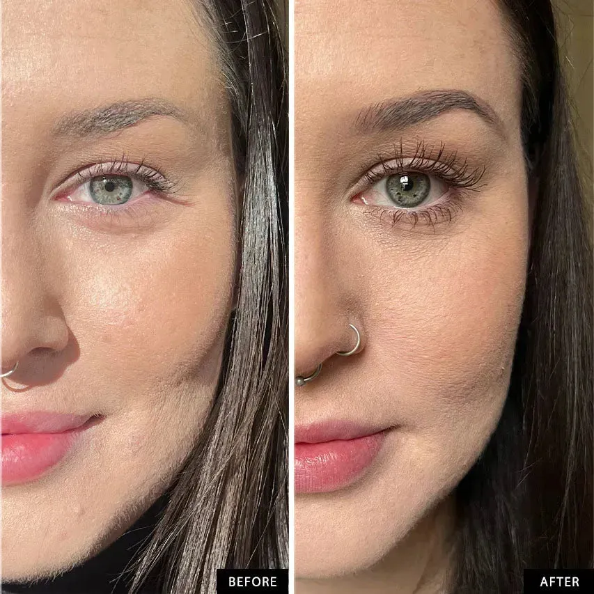 Before and after lash styling
